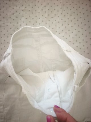 Falda vaquera mini blanca