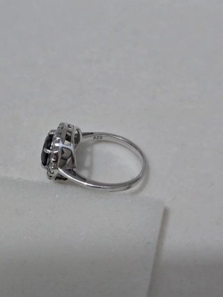 Anillo Plata 925 con Circonita Negra