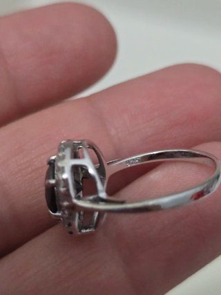 Anillo Plata 925 con Circonita Negra