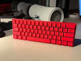 Teclado gamer HK Gaming rojo