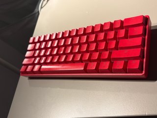 Teclado gamer HK Gaming rojo