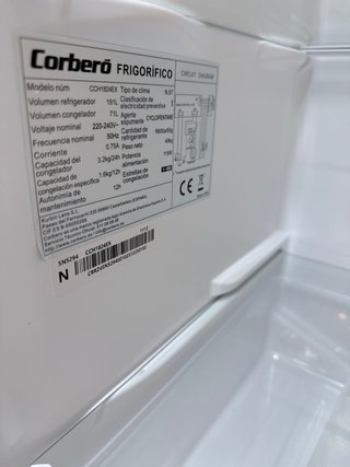 Nevera Corbero 180x54 nueva tara con garantía