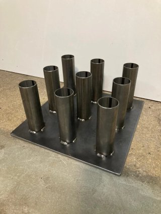 Soporte para 9 Barras Olímpicas de 50 mm