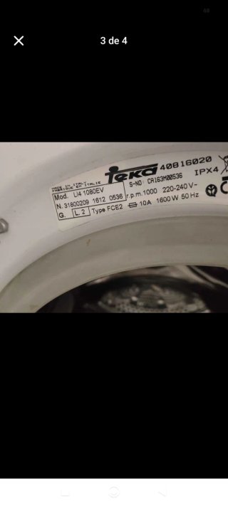 Máquina de lavar roupa Teka 8kg