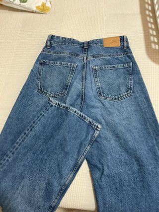 Calças Jeans Bershka Rasgadas 90s wide