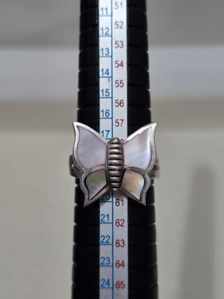 Anillo Plata 925 Mariposa Madre Perla