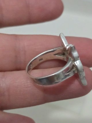 Anillo Plata 925 Mariposa Madre Perla