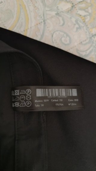 Pantalón recto Massimo Dutti negro