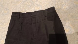 Pantalón recto Massimo Dutti negro