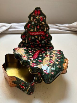 Caja metálica árbol de Navidad