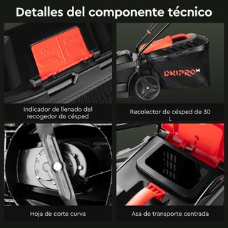 Cortacésped Eléctrico 1000W 32cm | 3 Alturas