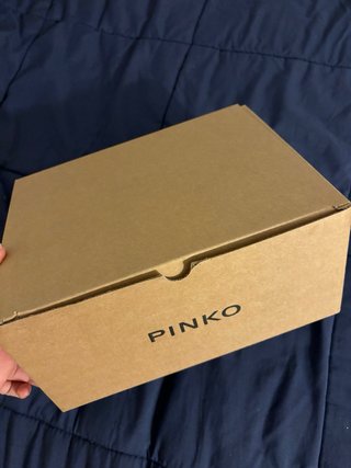 Bolso Pinko Marrón de piel y ante