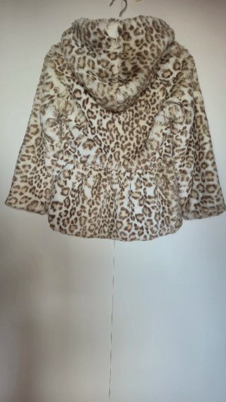 Chaqueta abrigo de pelo sintético leopardo