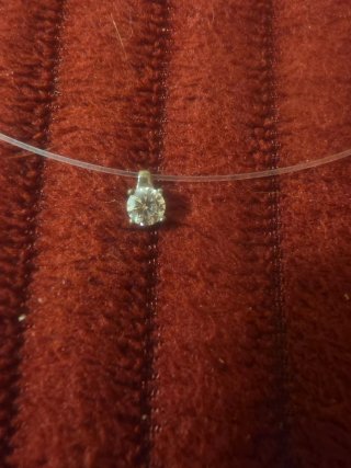Colgante invisible moissanita plata