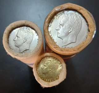 1, 5 y 50 Ptas (Tres Cartuchos de 1975 *78)