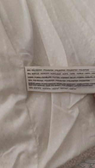 Abrigo Tweed Blanco Roto Mango