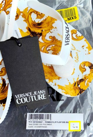 T-39, Sandalias de dedo Versace Jeans C, Unisex.