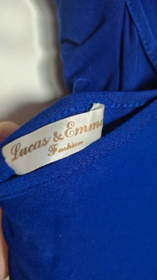 Vestido largo de fiesta azul eléctrico