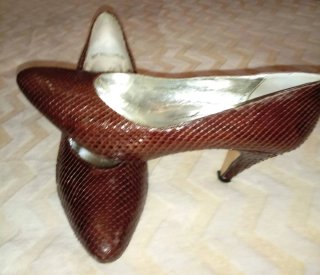 Zapatos piel serpiente mujer