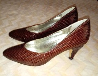 Zapatos piel serpiente mujer