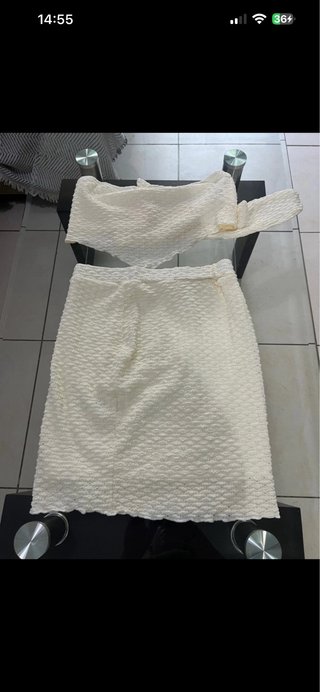 Conjunto Top y Falda Blanco Talla M