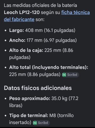Batería plomo-ácida Leoch LP12-120Ah 12V