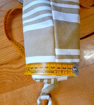 Bolso bandolera de loneta a rayas