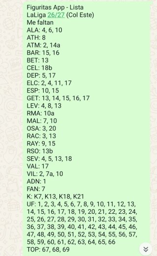 Cromos Liga Este 26/27 - Cambio