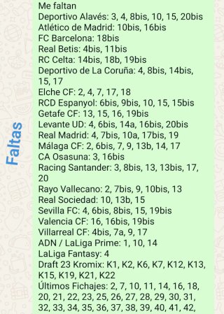 Cromos Liga Este 26/27 - Cambio