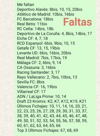 Cromos Liga Este 26/27 - Cambio