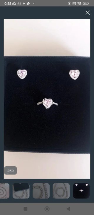 Inspiración Pandora Corazón Rosa y Plata