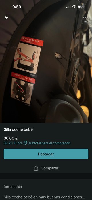 Silla coche bebé Casual Play