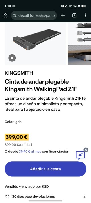 Cinta de correr, cinta caminadora king Smith