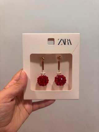 Pendientes Zara Bolas Rojas