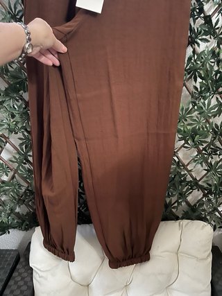 Pantalones marrones de lino