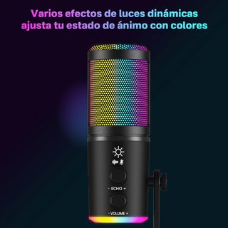 SIN ABRIR Microfóno USB con Iluminación RGB