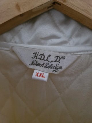 Bata vintage de satén acolchada T. XXL