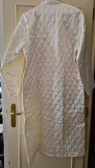 Bata vintage de satén acolchada T. XXL
