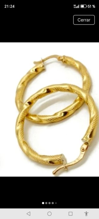 Pendientes Aro Oro 14 Kl.