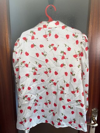 Camisa Zara Flores y Lunares Satinada