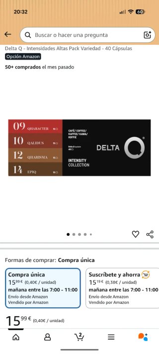 Oferta Cafetera Delta Q Mini Qool + Cápsulas