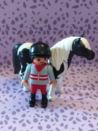 Playmobil jinete y caballo