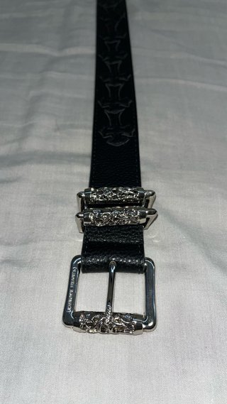 Cinturón Chrome Hearts Blanco y Negro