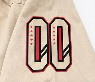 Bershka chaqueta oversize beige brooklyn 1998