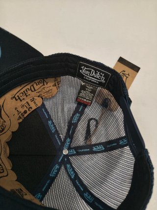 Gorra Von Dutch Trucker Original Negra y Turquesa