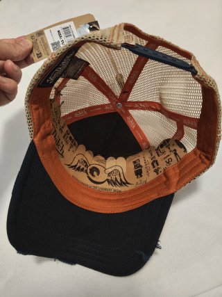 Gorra Von Dutch Trucker Original Negra Naranja