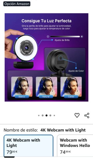 NexiGo N680E Pro Webcam FHD con Anillo de Luz