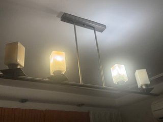 Lámpara de techo moderna cristal y metal