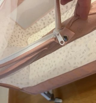 Cuna de bebé rosa 2 en 1