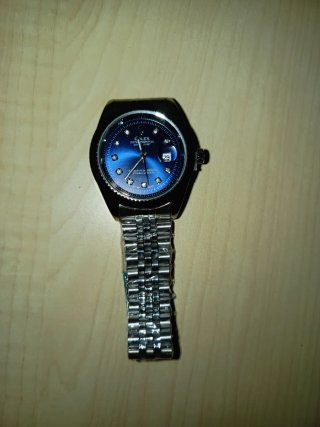 Reloj Rolex Azul y Plateado